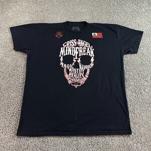 Chris Angle Mind Freak Shirt Mens 2XL Black Red Magician Magic Illusion READ
